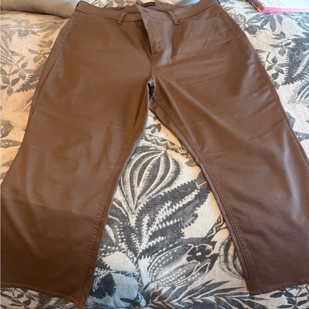 Talbots Chocolate Demi Boot Crop Jeans